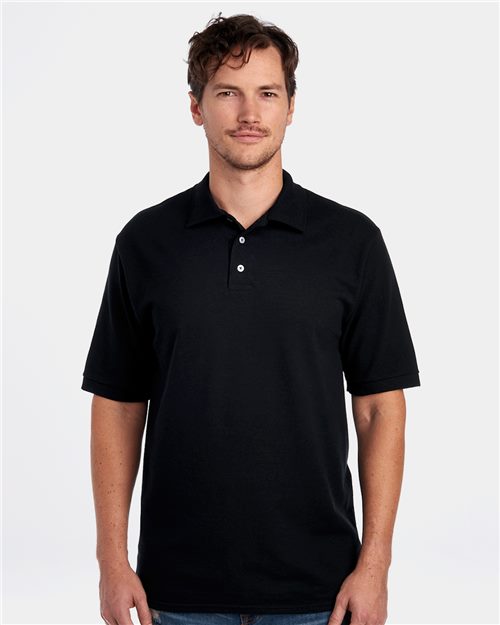 Men's 100% Ring-Spun Cotton Piqué Polo Image 1