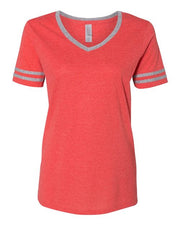 Women's Varsity Triblend V-Neck T-Shirt Image 1