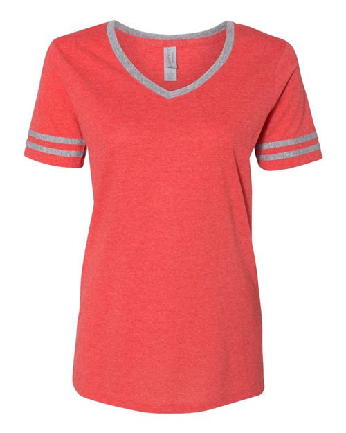 Women's Varsity Triblend V-Neck T-Shirt Image 1