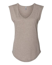 Women's Festival Sleeveless Deep V-Neck T-Shirt Image 1