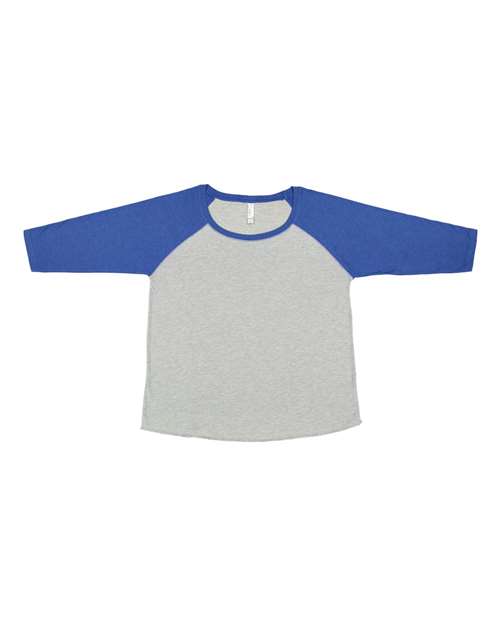 Women's Curvy Collection Baseball Three-Quarter Sleeve Tee