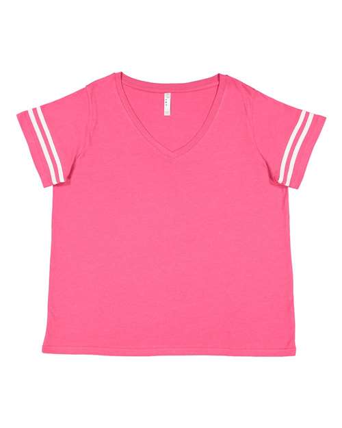 Women's Curvy Collection Vintage Football T-Shirt Image 4