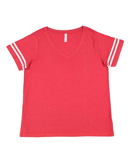 Women's Curvy Collection Vintage Football Tee