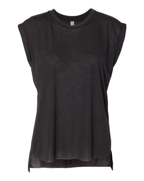 Women’s Flowy Rolled Cuffs Muscle Tee Image 2