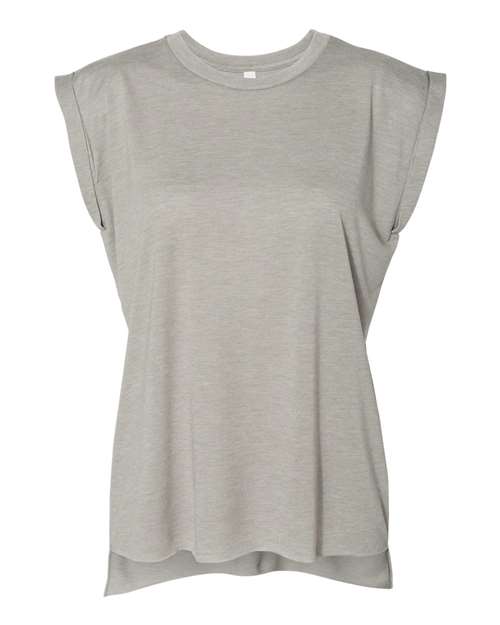 Women’s Flowy Rolled Cuffs Muscle Tee Image 7