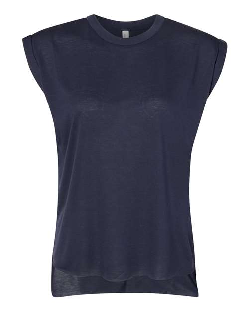 Women’s Flowy Rolled Cuffs Muscle Tee Image 9