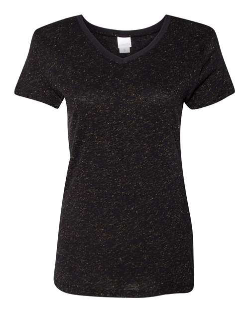 Women’s Glitter V-Neck T-Shirt Image 2