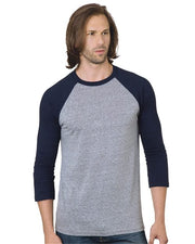 Unisex Triblend Three-Quarter Sleeve Raglan T-Shirt Image 1