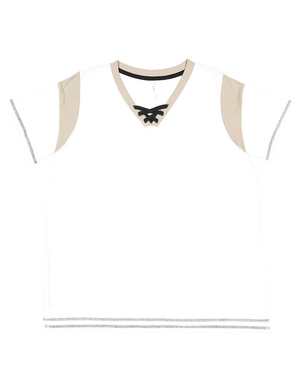 Women's Curvy Lace Up Fine Jersey Tee