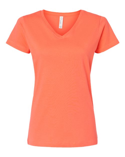 Women's Fine Jersey V-Neck Tee Image 14