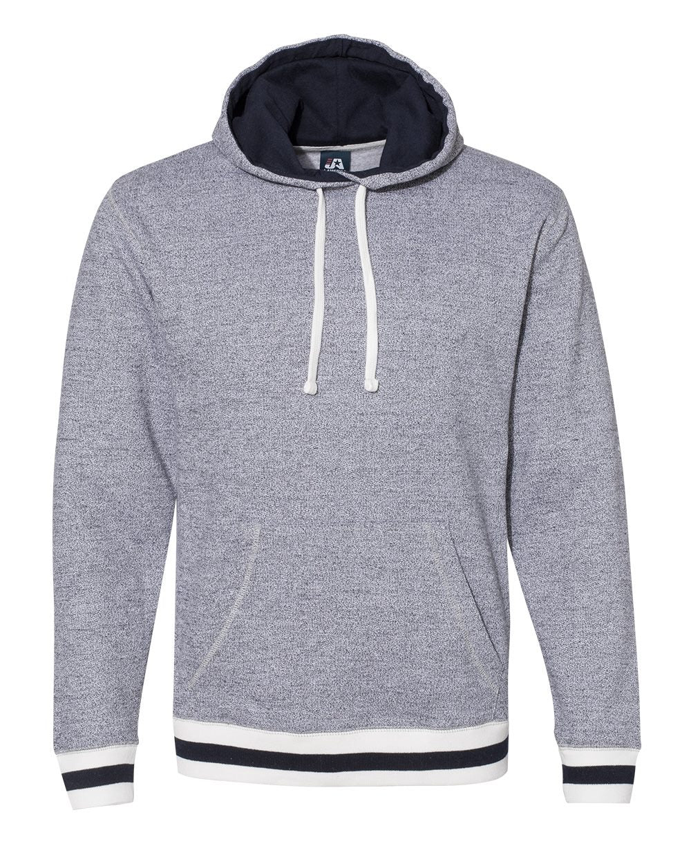 Unisex Peppered Fleece Lapover Hooded Sweatshirt