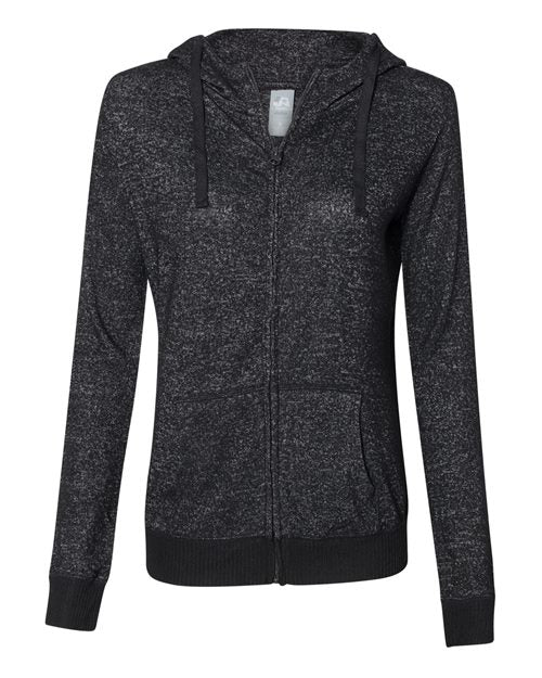 Women’s Cozy Jersey Hooded Full-Zip Image 1