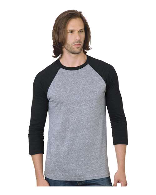 Unisex Triblend Three-Quarter Sleeve Raglan T-Shirt Image 2