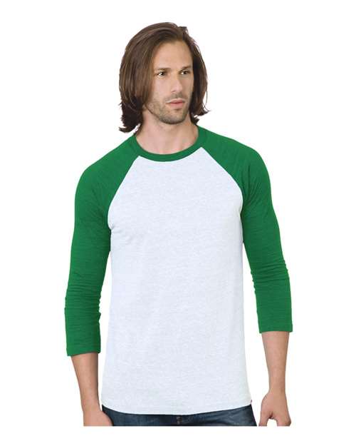Unisex Triblend Three-Quarter Sleeve Raglan T-Shirt