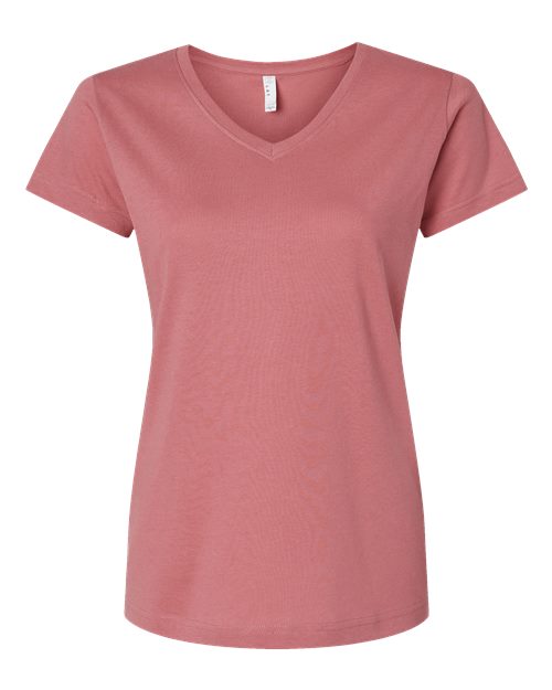 Women's Fine Jersey V-Neck Tee Image 11