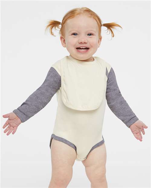 Infant Long Sleeve Baby Rib Bodysuit Image 2