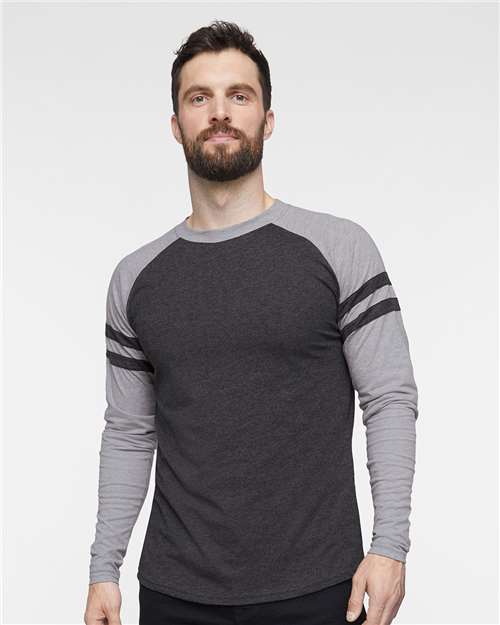 Unisex Fine Jersey Mash Up Long Sleeve Tee Image 7