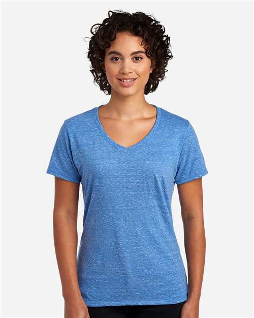 Women's Snow Heather Jersey V-Neck T-Shirt Image 2