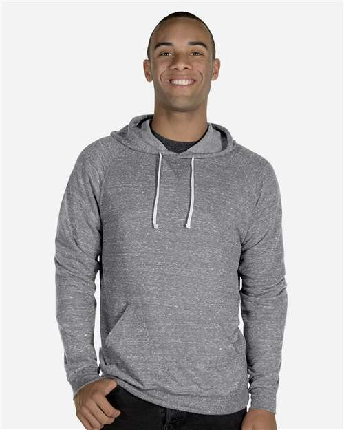 Unisex Snow Heather French Terry Raglan Hooded Sweatshirt Image 3