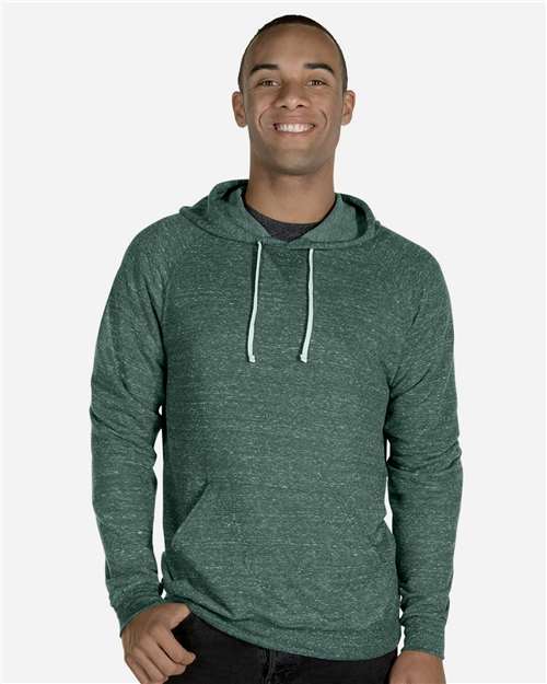 Unisex Snow Heather French Terry Raglan Hooded Sweatshirt Image 5