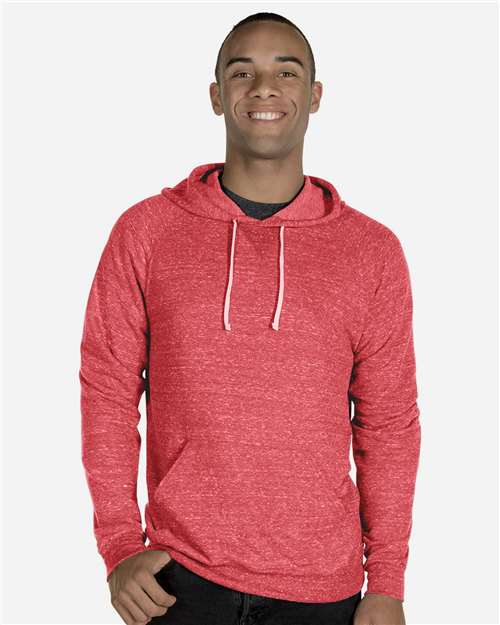 Unisex Snow Heather French Terry Raglan Hooded Sweatshirt Image 8