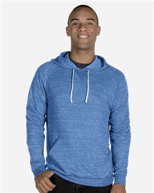 Unisex Snow Heather French Terry Raglan Hooded Sweatshirt Image 9