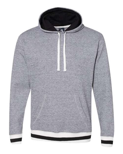Unisex Peppered Fleece Lapover Hooded Sweatshirt Image 2