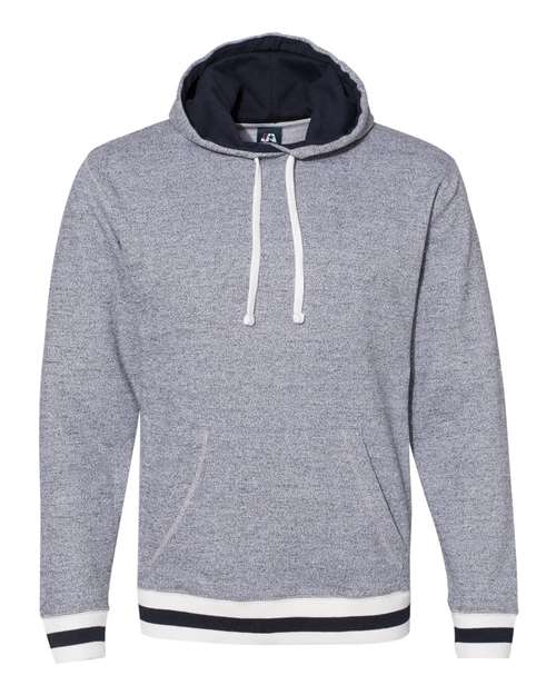 Unisex Peppered Fleece Lapover Hooded Sweatshirt Image 3