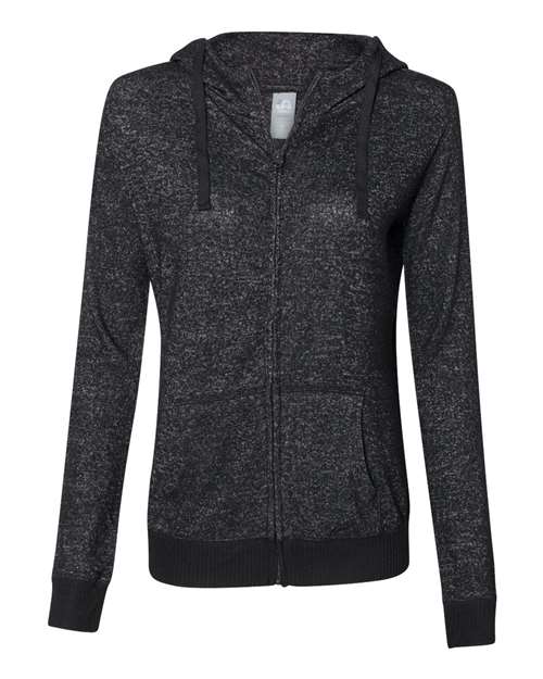 Women’s Cozy Jersey Hooded Full-Zip Image 2