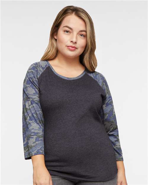 Women's Baseball Fine Jersey Three-Quarter Sleeve Tee Image 11