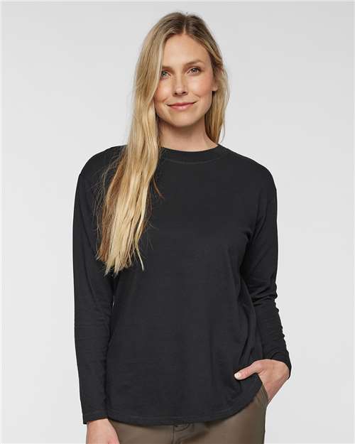 Women's Fine Jersey Long Sleeve Tee Image 2