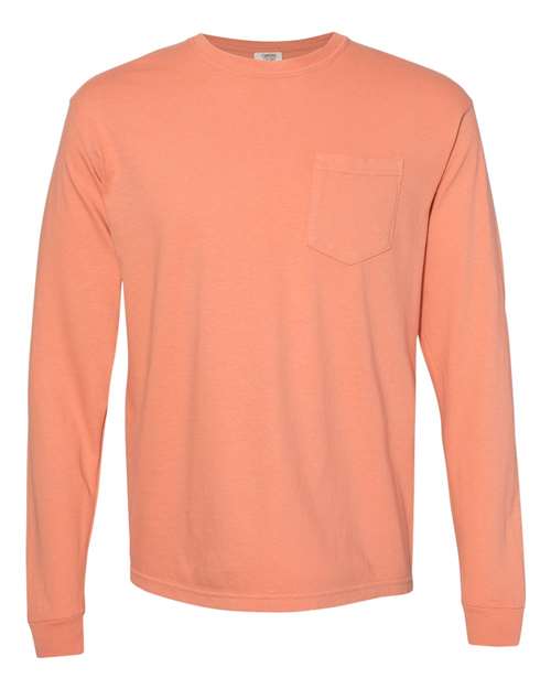 Unisex Garment-Dyed Heavyweight Long Sleeve Pocket T-Shirt Image 25