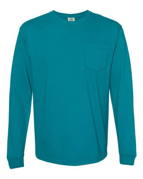 Unisex Garment-Dyed Heavyweight Long Sleeve Pocket T-Shirt Image 26