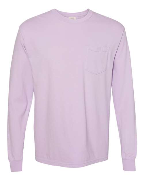 Unisex Garment-Dyed Heavyweight Long Sleeve Pocket T-Shirt Image 22