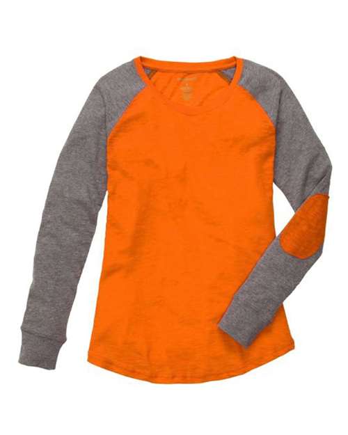 Women’s Preppy Patch Slub Long Sleeve T-Shirt Image 8