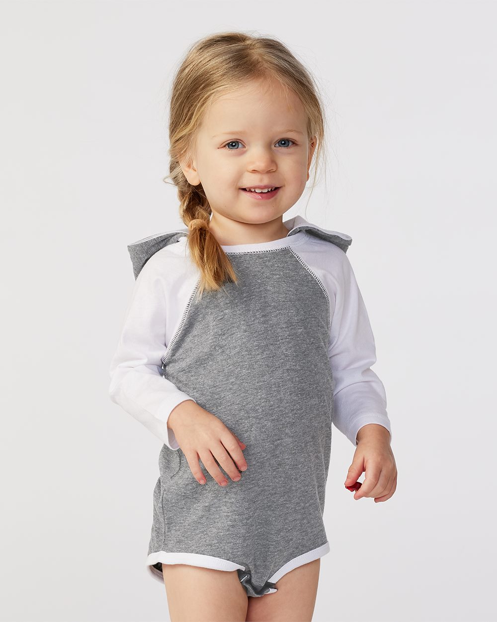 Infant Fine Jersey Long Sleeve Bodysuit with Ears