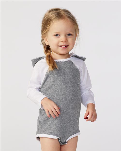 Infant Fine Jersey Character Hooded Long Sleeve Bodysuit with Ears Image 1