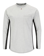 Men's Long Sleeve FR Two-Tone Base Layer with Concealed Chest Pocket - EXCEL FR Image 1