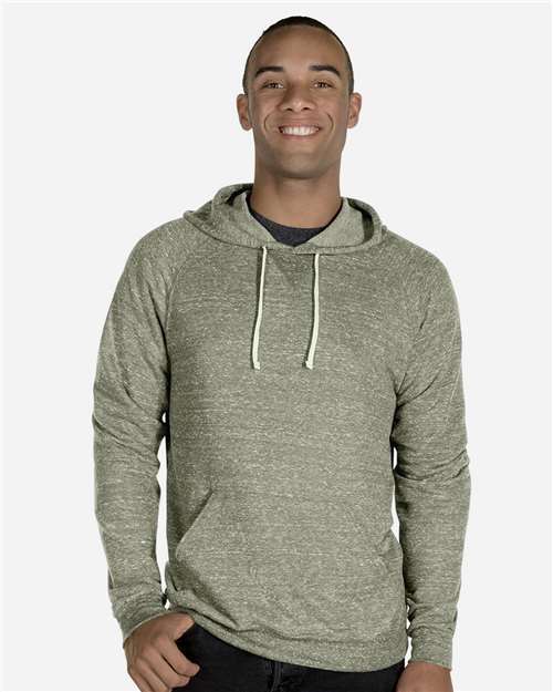 Unisex Snow Heather French Terry Raglan Hooded Sweatshirt Image 6