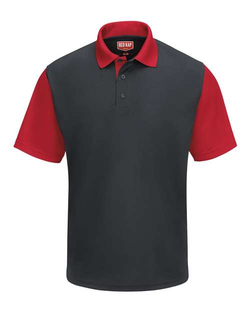 Men's Performance Knit Color-Block Polo Image 3