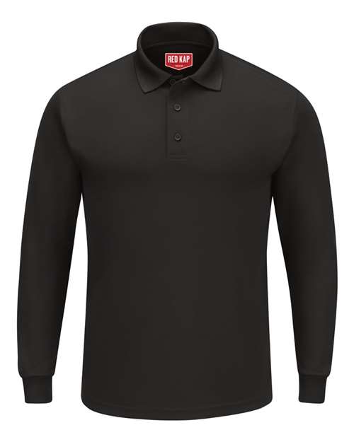 Men's Long Sleeve Performance Knit Polo Image 2