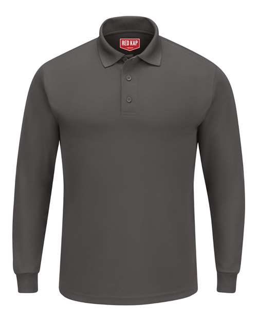 Men's Long Sleeve Performance Knit Polo Image 3