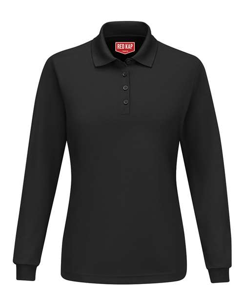 Women's Long Sleeve Performance Knit Polo Image 2