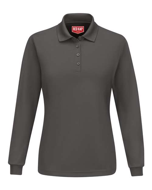 Women's Long Sleeve Performance Knit Polo Image 3