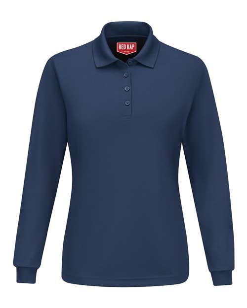 Women's Long Sleeve Performance Knit Polo Image 4