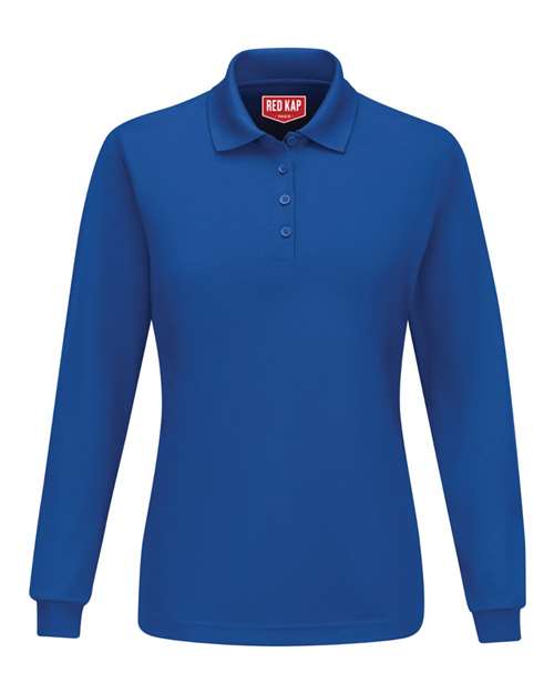 Women's Long Sleeve Performance Knit Polo Image 5