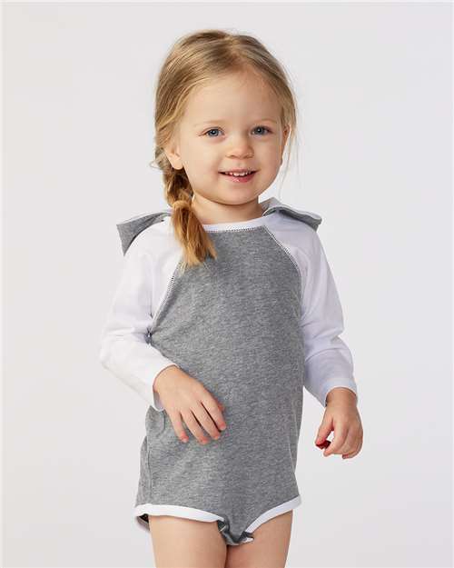 Infant Fine Jersey Character Hooded Long Sleeve Bodysuit with Ears Image 2
