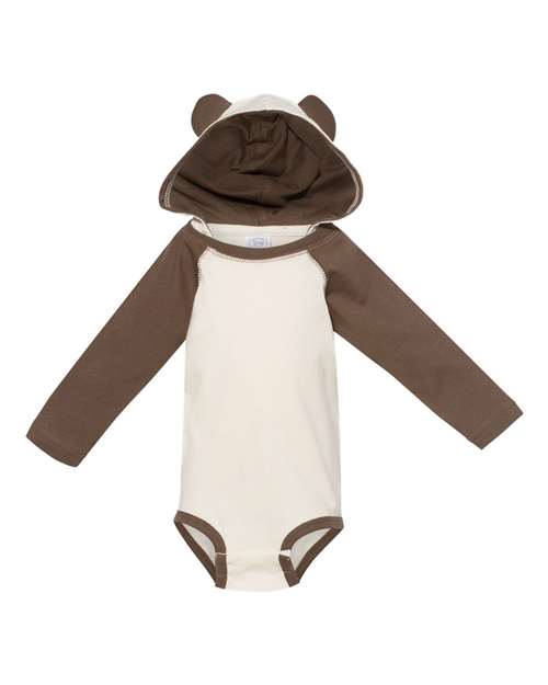 Infant Fine Jersey Character Hooded Long Sleeve Bodysuit with Ears Image 3