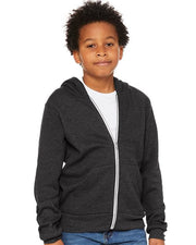 Youth Sponge Fleece Full-Zip Hoodie Sweatshirt Image 1