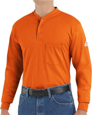 Men's Long Sleeve Tagless Henley Shirt Image 1